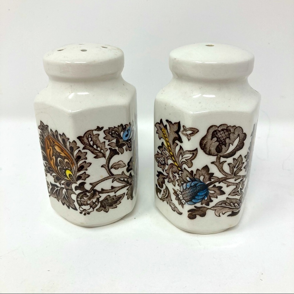 Vintage ironstone salt and pepper shakers